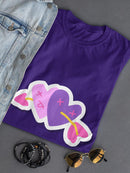 Arrow Through The Hearts T-shirt -SmartPrintsInk Designs