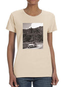 Vintage Car On The Road T-shirt -SmartPrintsInk Designs