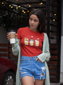 Cute Kittens On Cups T-shirt -SmartPrintsInk Designs