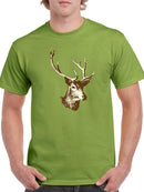 Deer With Antlers T-shirt -SmartPrintsInk Designs