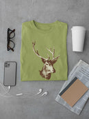Deer With Antlers T-shirt -SmartPrintsInk Designs