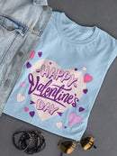 Happy Valentine's Day Heart T-shirt -SmartPrintsInk Designs
