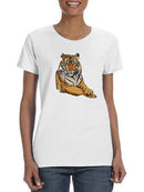 Lion Relaxing T-shirt -SmartPrintsInk Designs