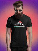 Mountains And Red Sun T-shirt -SmartPrintsInk Designs