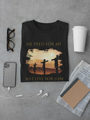 I Live For Him T-shirt -SmartPrintsInk Designs