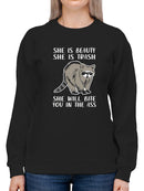 She Will Bite You In The A** Sweatshirt -SmartPrintsInk Designs