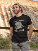 Oh Lawd He Comin, Raccoon T-shirt -SmartPrintsInk Designs
