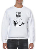 C'est Moche Raccoon Sweatshirt -SmartPrintsInk Designs
