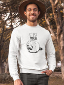 C'est Moche Raccoon Sweatshirt -SmartPrintsInk Designs
