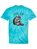 Good Boy! Raccoon Tie Dye Tee -SmartPrintsInk Designs