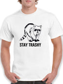 Stay Trashy Raccoon T-shirt -SmartPrintsInk Designs