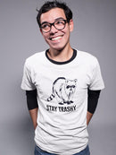 Stay Trashy Raccoon T-shirt -SmartPrintsInk Designs