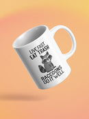 Raccoons Live Fast And Eat Trash Mug -SmartPrintsInk Designs