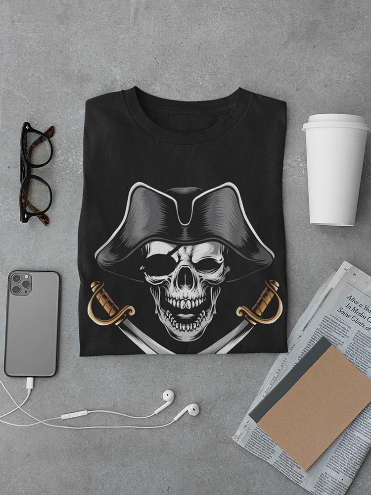 Pirate Skull With Two Swords T-shirt -SmartPrintsInk Designs