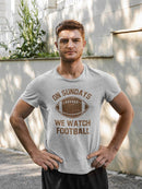 On Sundays We Watch Football T-shirt -SmartPrintsInk Designs
