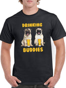 Pug Drinking Buddies T-shirt -SmartPrintsInk Designs