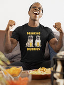 Pug Drinking Buddies T-shirt -SmartPrintsInk Designs