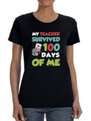 Teacher Survived 100 Days Of Me T-shirt -SmartPrintsInk Designs
