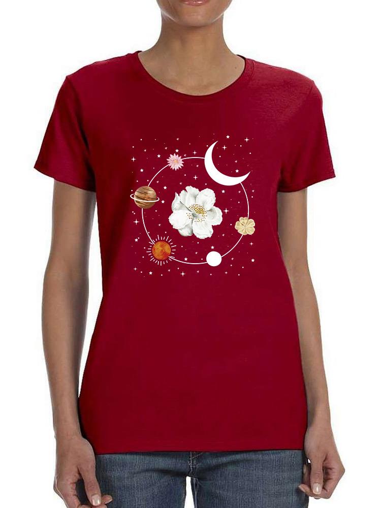 Cosmical Flowers! T-shirt -SmartPrintsInk Designs
