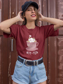 Kit-Tea T-shirt -SmartPrintsInk Designs
