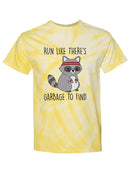 Run Like There's Garbage Tie Dye Tee -SmartPrintsInk Designs