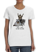 Never Too Many Raccoons T-shirt -SmartPrintsInk Designs
