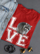 Love Raccoons T-shirt -SmartPrintsInk Designs