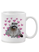 Raccoon Hearts Mug -SmartPrintsInk Designs