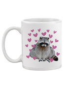 Raccoon Hearts Mug -SmartPrintsInk Designs