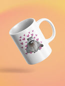 Raccoon Hearts Mug -SmartPrintsInk Designs