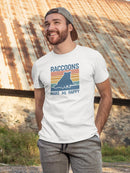 Racoons Make Me Happy T-shirt -SmartPrintsInk Designs