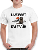 Live Fast Eat Trash T-shirt -SmartPrintsInk Designs