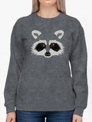 Raccoon Face Sweatshirt -SmartPrintsInk Designs