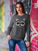 Raccoon Face Sweatshirt -SmartPrintsInk Designs