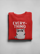 Everything Is Trash, Raccoon Sweatshirt -SmartPrintsInk Designs