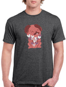 Cute Dog With Hearts T-shirt -SmartPrintsInk Designs