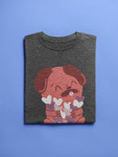 Cute Dog With Hearts T-shirt -SmartPrintsInk Designs