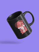 Cute Dog With Hearts Mug -SmartPrintsInk Designs