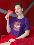 Cute Dog With Hearts T-shirt -SmartPrintsInk Designs