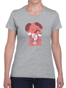 Cute Dog With Hearts T-shirt -SmartPrintsInk Designs