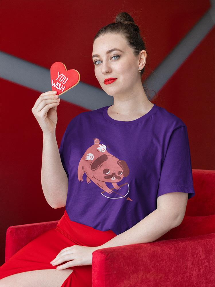 Pug Cupid T-shirt -SmartPrintsInk Designs