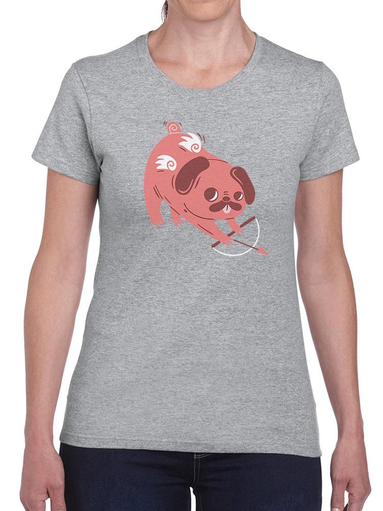 Pug Cupid T-shirt -SmartPrintsInk Designs