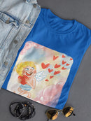 Cupid And Hearts T-shirt -SmartPrintsInk Designs
