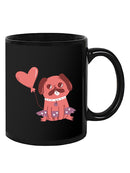 Sitting Lovely Pug Mug -SmartPrintsInk Designs