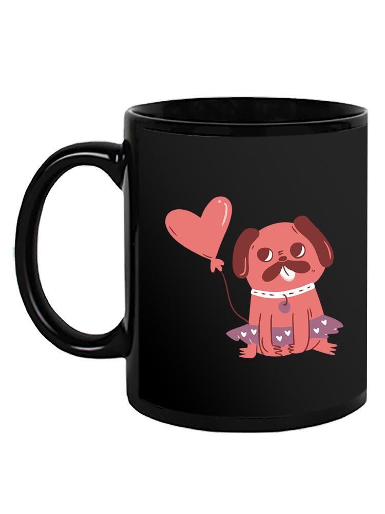 Sitting Lovely Pug Mug -SmartPrintsInk Designs