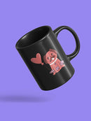 Sitting Lovely Pug Mug -SmartPrintsInk Designs