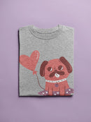 Sitting Lovely Pug T-shirt -SmartPrintsInk Designs
