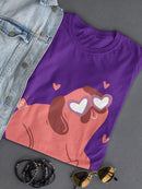 Pug Heart Eyes T-shirt -SmartPrintsInk Designs