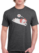 Relaxing Pug In Love T-shirt -SmartPrintsInk Designs