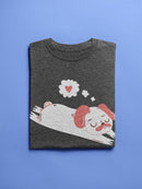 Relaxing Pug In Love T-shirt -SmartPrintsInk Designs
